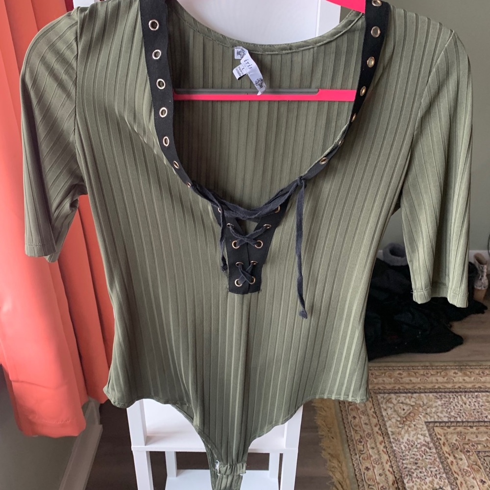 Lace up body suite